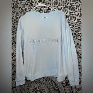 New Darren & Phillip Crewneck Sweatshirt Light Blue Large Never Worn